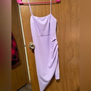 Lilac Blue Blush dress assymetric bottom